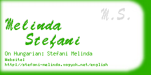 melinda stefani business card